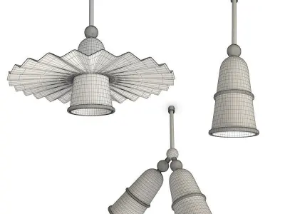 Civetta Rusty Pendatnt Lamps 3D model