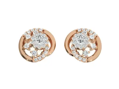 Solitaire Light wt Pendant Earrings Set 3dm stl obj mtl gltf  3D print model