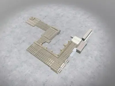 EDDF Cargo Terminal 2 Low-poly 3D model