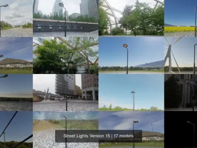 Street Lights Version 15 3D Model Pack