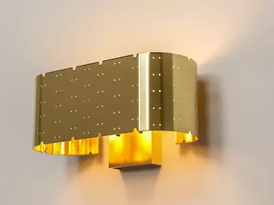 Paavo Tynell 9460 Wall Lamp 3D model 3D model