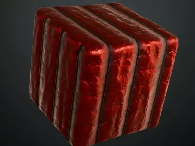 Red Sci-Fi Hose PBR Seamless Texture