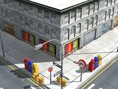 low poly city block 23 Low-poly 3D model
