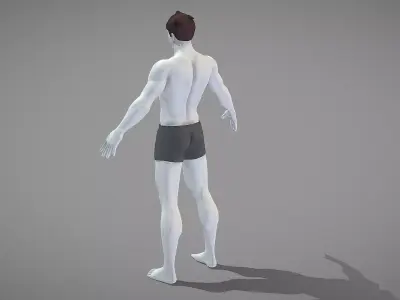 Base Mesh Pack - Stylized Male Rigged Low-poly 3D model