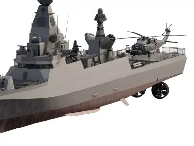 US NAVY ADVANCED CORVETTE 3D model