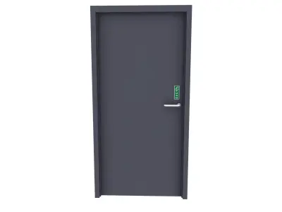 Single Door Low-poly 3D model