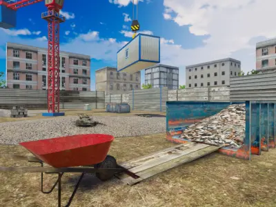Industry Pack - Abandoned House and Modular Warehouses Low-poly 3D model