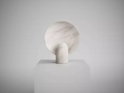 Sculpted Duoro Marble Lamp by Henry Wilson 3D model