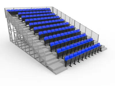 Collection Bleachers 5 3D Model Pack