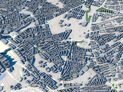 Cityscape Oslo Norway 3D model