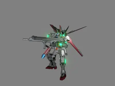 Attacker Gundam 11 A 3D model