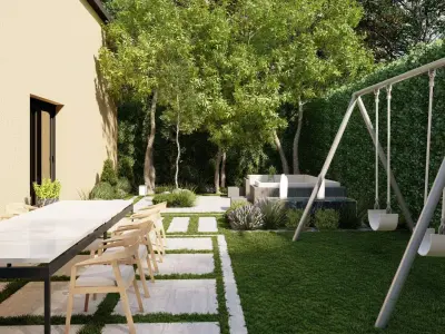 Garden Landscape 3D Model - SketchUp and Lumion  3D model