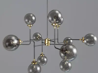Mid-Century Parlor Chandelier 3D model