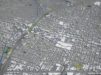Glendale - 3D City Model Low-poly 3D model