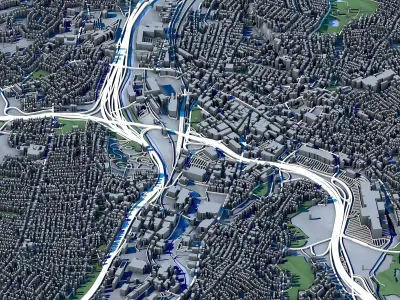 Waterbury Connecticut Brass City Architecture New England  3D model