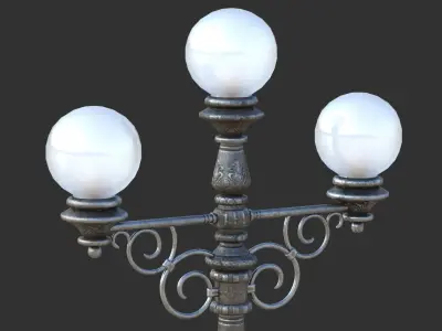 Street Lamp Low-poly 3D model