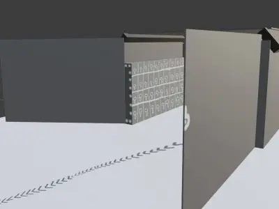 Garage for Bike Low-poly 3D model