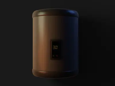 Electric Water Heater GameReady - LowPoly with PBR Material Low-poly 3D model