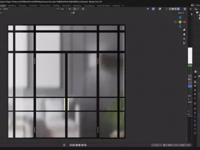 Glass door 3D model