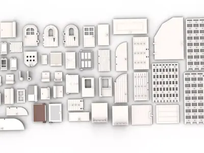 PixelBricks3D - LEGO Door Pack 3D print model