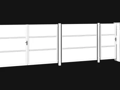 Collection of Gate Window and Door 3D model