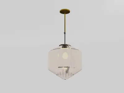 Crystal Glass Chandelier named chair  3D model