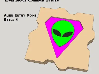 15mm Sci-Fi Corridor System - 22pcs 3D print model