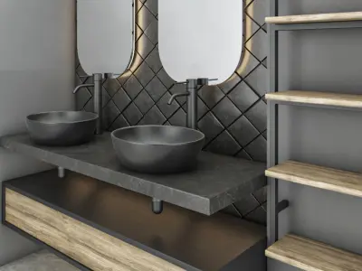 bathroom set 15 3D model