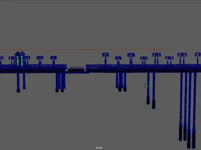 Steampunk Bridge Free 3D model