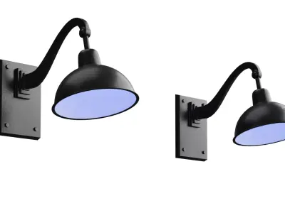 Street Wall Light Low-poly 3D model