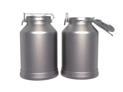 Aluminum Milk Bucket 3D model