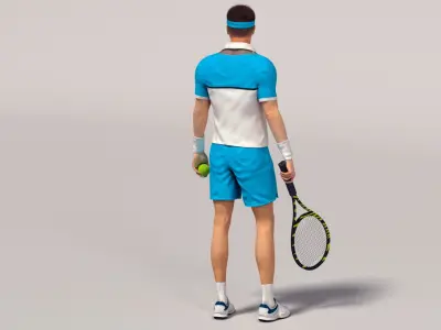  Male Tennis Player Animated HQ 