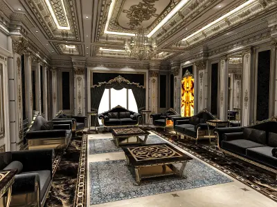 Classical Living Room 3D model