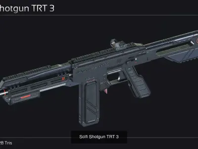 Scifi Shotgun Collection 3D Model Pack