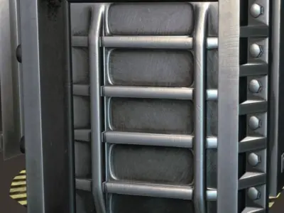 DoorTons door with stripe Low-poly 3D model