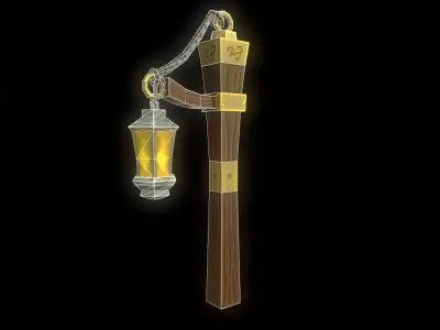 STYLIZED LANTERN Low-poly 3D model purchase