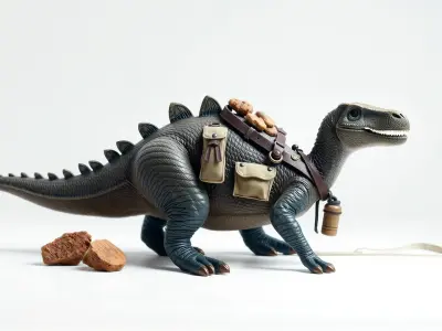 Dinosaur Explorer with Safari Gear model pack Low-poly 3D model