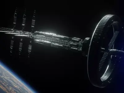 Sci-Fi Space Ship 3D model Low-poly 3D model