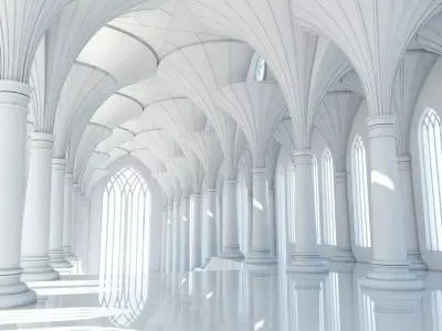 Futuristic Interior Scene 3D model