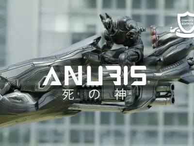 LOW POLY ROBOT -  ANUBIS - COMPLETE EDITION Low-poly 3D model