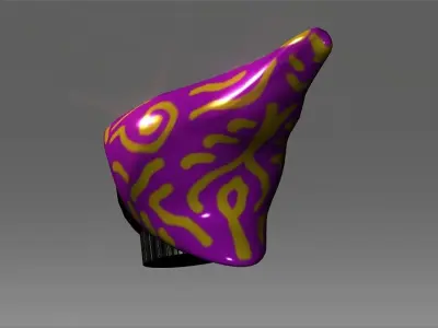 Wizard Cone Hat Helmet Space Ship Low-poly 3D model