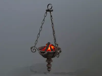 Old Statue 2 Low-poly 3D model