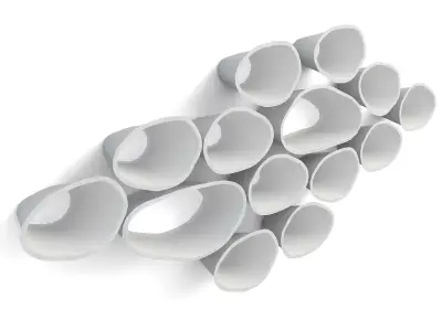 FAVO modular shelves Low-poly 3D model