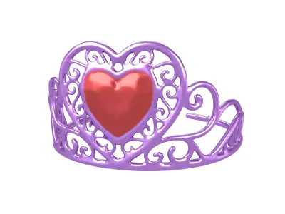 Heart Tiara v1 006 Low-poly 3D model