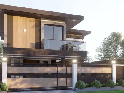 Meraki Villa1 Low-poly 3D model