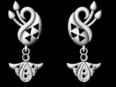  Tops earrings  3D print model