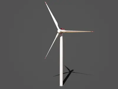 Wind Turbine Low-poly 3D model