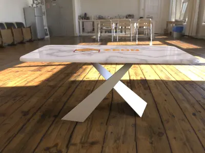 Cross leg table 3D model