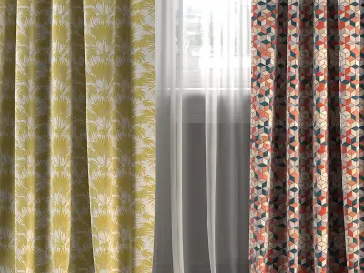 Curtain Set 236 3D model