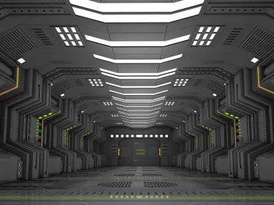 Sci Fi Corridor  3D model